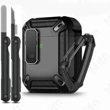 黑色防摔保护套，兼容苹果蓝牙耳机，防刮耐磨，防摔保护，附赠清洁刷 - 附清潔筆 - 查看 3