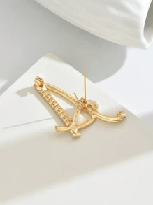 1pc Letter Brooch Pins Initial Rhinestone Brooch For Women Crafts Silvery A-Z