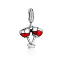 MIHUA 1 件闪光相机、啤酒杯、红酒杯、甜甜圈、炸薯条串珠，适合原创蛇形手链项链串珠，可 DIY 925 银饰品制作，适合送给女孩女儿的珠宝礼物 - 彩色 - 查看 6