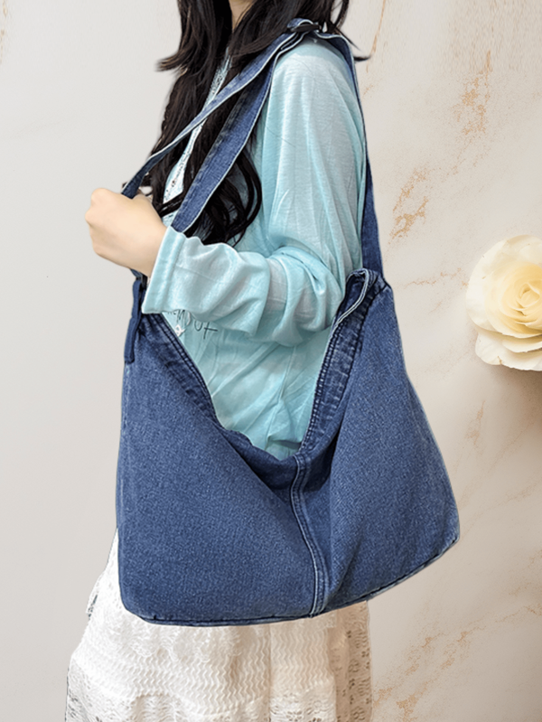 Bolso de hombro minimalista de unicolor y estilo casual/Bolso cruzado de gran capacidad/Bolso de estilo hobo con correa ancha/Mochila de estilo universitario casual/Bolso de lona de estilo callejero chic para compras