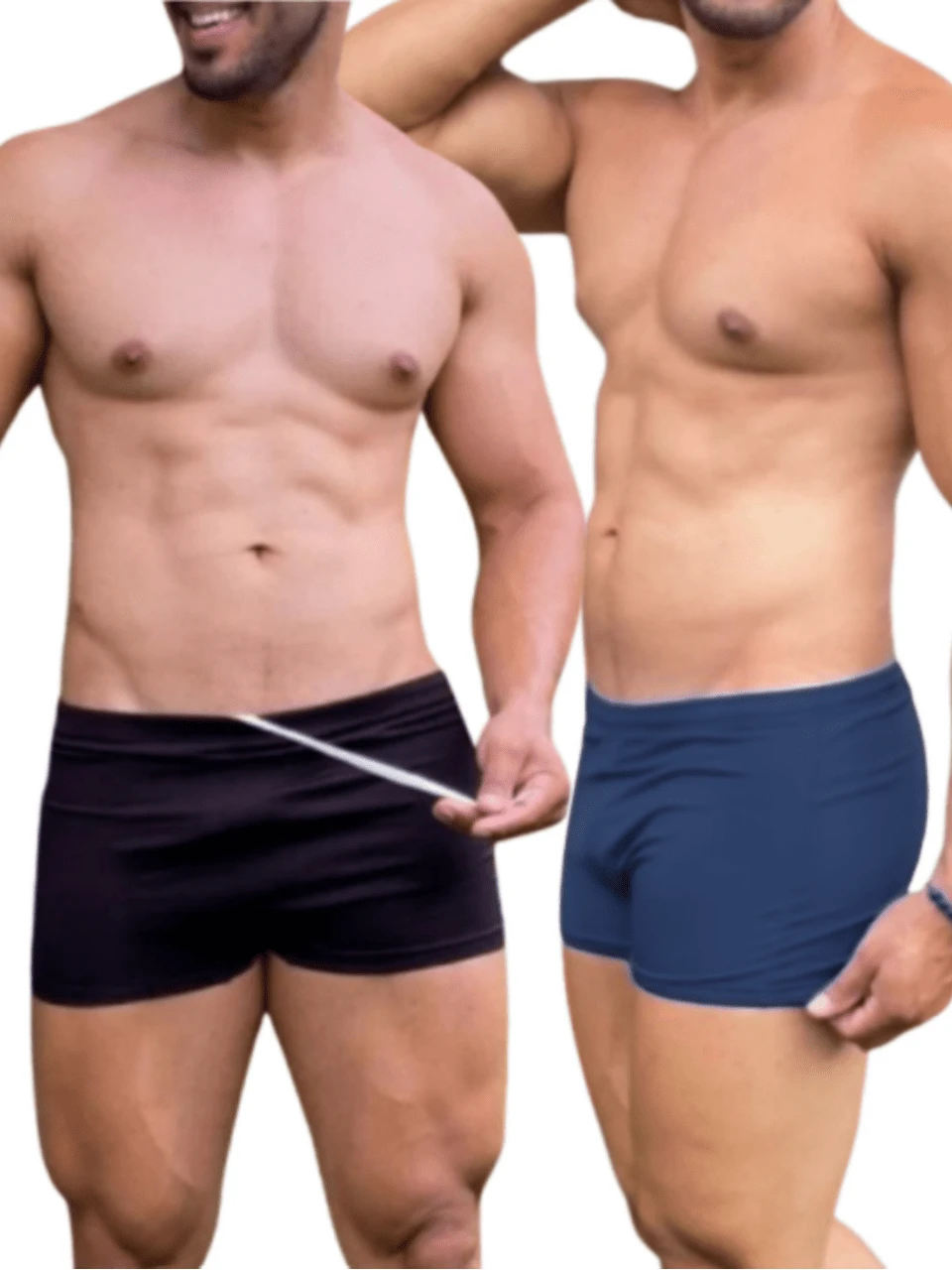 Kit 2 Adult Men's Swim Trunks Summer Beachwear With UV50+ Sun Protection P.FB - BLACK/BLUE - View 1