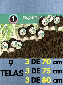 Anjo Plus 80cm Fashion Classic Curly Hair Bio Vegetal - Brown Ombre - View 2