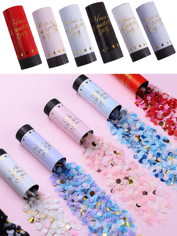 3/100 Stück Mini Hochzeit Konfetti Popcorn entfesselt Feierfreude! Bunte Konfetti Sprudel-Röhren als Geschenke, Spiele, Hochzeitsdekoration, Muttertag, Abschluss, Geschlechts-Enthüllung, Taufe Party Deko, Heim-Dekoration. Diese süßen Popper sind super kompakt und sehr praktisch zum Mitnehmen überall hin.