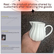 Jarra de porcelana pequeña nueva de perla iridiscente en existencia, jarra de leche cerámica, envase de leche creativo