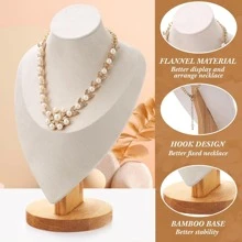 木制珠宝展示架，垂直项链架，女士吊坠和手链收纳架，收纳旅行必需品，返校宿舍收纳秋季装饰