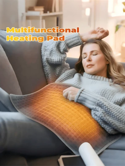 1pc Multi-Function Electric Heating Pad, 9 Heat Settings + 4 Timer Functions, Suitable For Home & Office Use, Essential Heating Tool For Winter, Great Gift For Christmas, Halloween, Valentine's Day