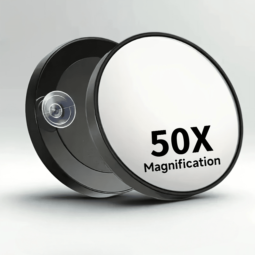 Espejo de maquillaje con aumento de 50X, para una aplicación de maquillaje precisa y eliminación del vello, adecuado para el arreglo de cerca