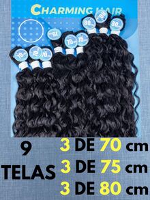 Anjo Plus 80cm Fashion Classic Curly Hair Bio Vegetal - 黑棕色 - 查看 3