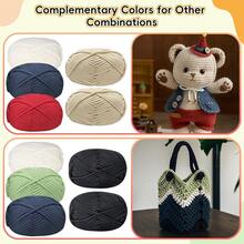 1卷钩针线，棉线，粗毛线，适合初学者，简易钩针入门套装，棕色毛线 - 彩色 - 查看 4