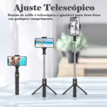 Bluetooth Selfie Stick Tripod Retractable Stick With Remote Control And Light For Cell Phone ZP-20 - màu đen - Xem 6
