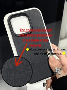 1pc New Colorful Painted Luxury Planet & Sun/Moon Pattern Litchi Texture Anti-Fall Anti-Slip Soft Phone Case Suitable Compatible With Apple & Phones