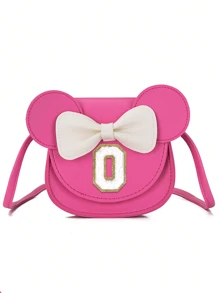 Toddler Purse Gifts For Girls,Personalized Initial Letter Bag Novelty Wallets Mouse Ears Bow Purse Little Girl Purse Kids Wallet Crossbody Bag Toys Birthday Gift For 2 3 4 5 6 7 Year Old Girl