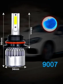 Pair Of C6 Super Led Lamps 6000K H1 H3 H4 H7 H11 H13 H16 H27 HB3 HB4 12V To 24V - 9007 - 查看 2