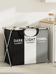 Cesto multiporta per vestiti sporchi, cesto portatile per abiti sporchi, cesto grande per vestiti sporchi, cesto portatile per bucato, contenitore di stoccaggio in tessuto domestico con 3/2/1 vani larghi