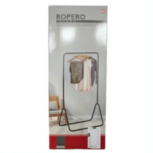 1 pieza Perchero de pie, dormitorio, sala de estar, dormitorio, percha de pie, Expositor de Ropa para Sala o Dormitorio, Gran Capacidad, Fácil de Montar (80 x 44 x 145 cm; Negro) - Negro - Ver 4