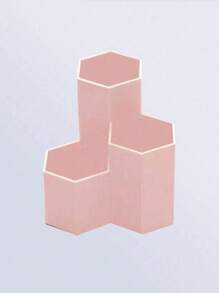 1 pièce Organiseur de bureau créatif à 3 fentes de conception diagonale, rangement décoratif multifonctionnel pour stylos, pinceaux de maquillage