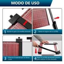 Vmingo Guillotina Madera Carta Cortador Afilado Papel Foto Tarjeta - Marrón - Ver 7