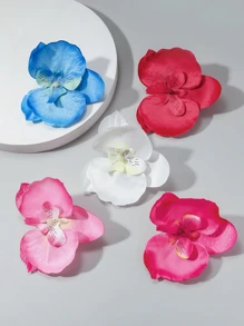 4 件套夏威夷花发夹，适合女士，4 件人造花发夹，芙蓉花和莲花发夹，适合度假、海滩派对、夏季热带花卉发饰，送给女孩的理想礼物