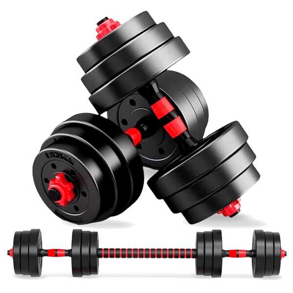 Halteres Ajustáveis de 10/15/20/30/40 kg, Conjunto de Pesos Multifuncional com Barras Retas de Ligação e Pegas Antiderrapantes, Pesos Ajustáveis para Musculação, Treino de Força e Fitness em Casa
