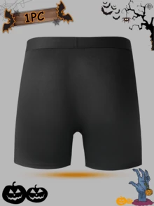 HIALEGION 1pc Men Halloween Print Minimalist Boxer Briefs, Casual Daily Wear - Multicolor - View 3