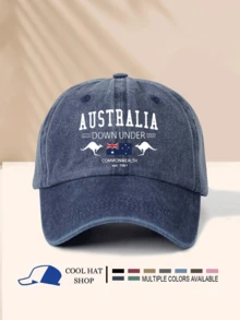 澳大利亚国旗和印花，时尚休闲百搭可调节男女通用袜子，舒适四季必备 - 水洗帽 - 查看 4