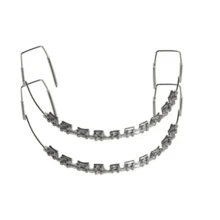 Fake Braces Clip On Teeth Braces False Already Armed Brackets Dental Device Metal Wires Bracket Orthodontic Ligature Ties Tooth - 深藍色 - 查看 2