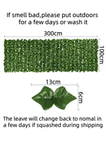 Nejlue Artificial Flowers/Plants1111 Home & Living 1 件人造常春藤隐私栅栏屏风、花园栅栏、人造植物叶栅栏、可扩展隐私屏风、人造树篱板户外装饰栅栏，适用于家居装饰、房间装饰、花园装饰、墙面装饰、室内外装饰、卧室装饰、婚礼装饰、餐桌装饰、派对装饰、万圣节装饰、生日装饰、秋季装饰 - 墨綠色 - 查看 2