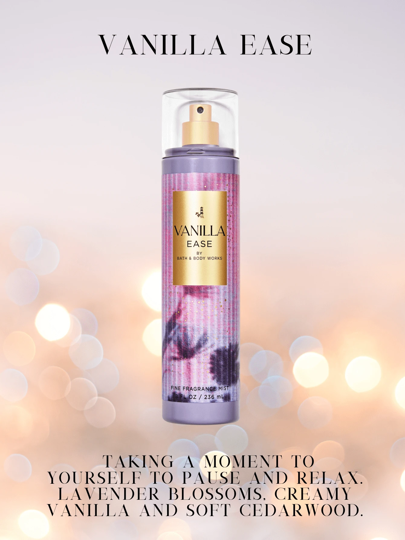 Bath & Body Works Bath And Body Works BBW Fine Fragrance Body Mist - 香草輕鬆 - 查看 1