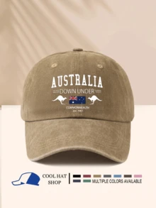 澳大利亚国旗和印花，时尚休闲百搭可调节男女通用袜子，舒适四季必备 - 水洗帽 - 查看 6