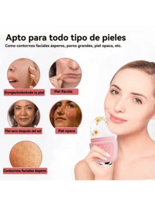 Rodillo masajeador de cubitos de hielo para la cara, los ojos y el cuello, acondicionamiento natural y cuidado de la piel, reduce la hinchazón de las bolsas de los ojos, alivia el dolor de migraña,- Masajea la piel - Rodillo de masaje facial de belleza para ojos, cuello y rostro - Herramientas para el cuidado de la piel - Rosa - Ver 7