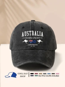 澳大利亚国旗和印花，时尚休闲百搭可调节男女通用袜子，舒适四季必备 - 水洗帽 - 查看 11