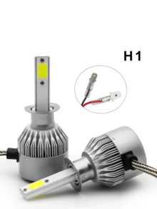 Pair Of C6 Super Led Lamps 6000K H1 H3 H4 H7 H11 H13 H16 H27 HB3 HB4 12V To 24V - H1 - 查看 1