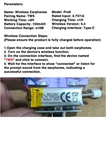 GENAI PRO6 TWS 真无线立体声 HiFi 耳机，无线耳塞式防噪耳机内置麦克风听筒 IPX5 防水，适合运动女性女孩礼物，紫色 - 淡紫色 - 查看 10