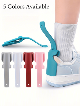 Slouchy Shoe Helper Portable - Short Handled Shoe Horn - Shoe Lifting Helper Easy On Easy Off, Plastic Shoehorn For Men, Women, Elderly Sneaker Assistant- Ideal For Seniors & Mobility Aid, Senior Mobility Support, Footwear Accessibility, Userfriendly Tool, Sturdy Construction, Lightweight Tool