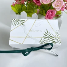 24个长方形自然风礼盒，浪漫婚礼回礼盒，节日派对礼盒，送给“特别的人”，带文字设计和丝带 - 彩色 - 查看 15