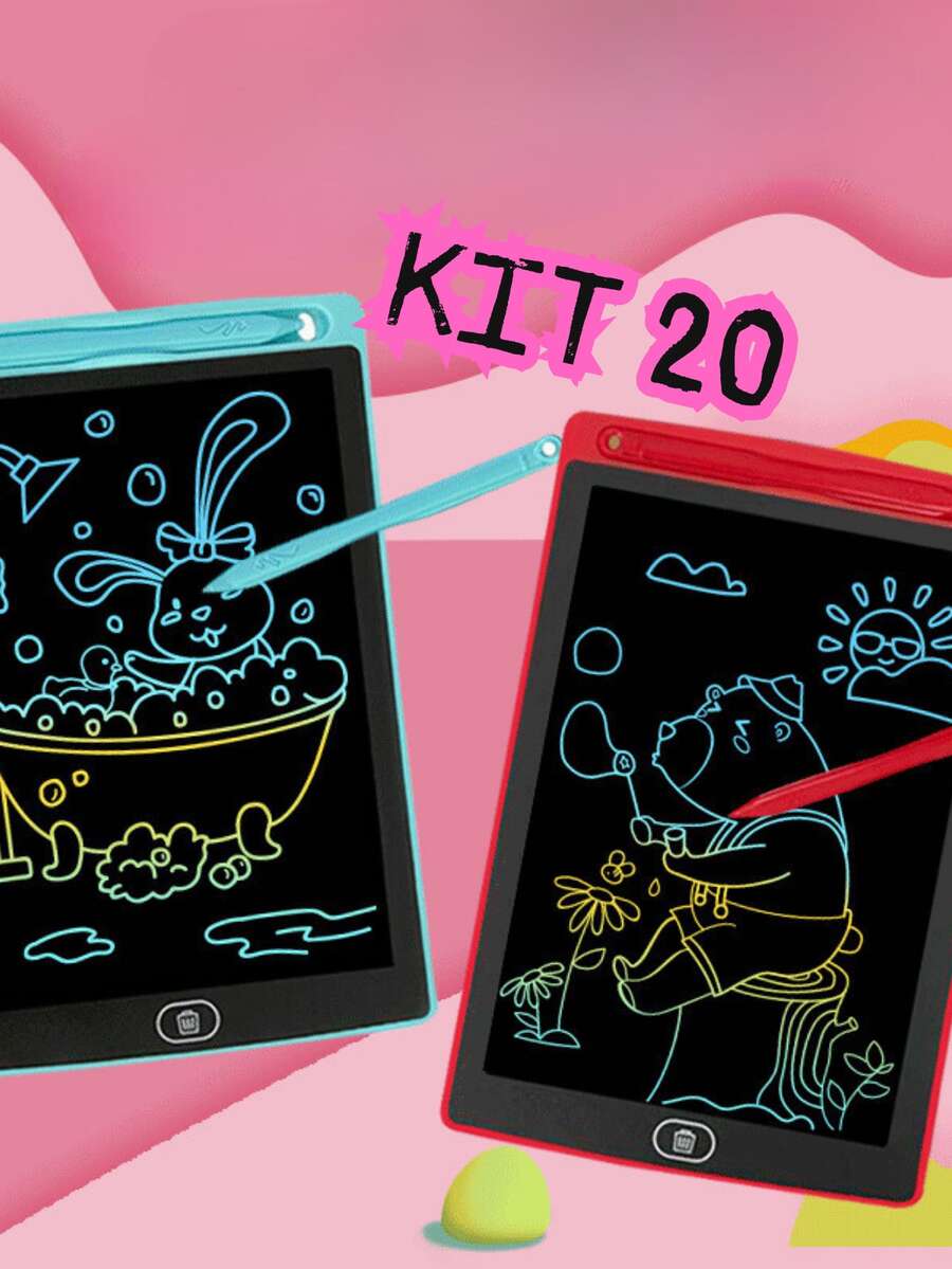 Kit 20 Magic Whiteboard Units 8.5-Inch LCD Screen Children's Writing And Drawing Tablet - Ngẫu nhiên - Xem 1