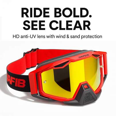 1 pieza Gafas de esquí, gafas de motocicleta, gafas protectoras para exteriores a prueba de viento, gafas protectoras de esquí, adecuadas como regalo de Halloween