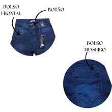 MEN'S JEANS SHORTS FOR CHILDREN FROM 04 TO 16 - 深色水洗藍 - 查看 2