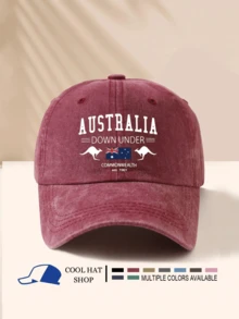 澳大利亚国旗和印花，时尚休闲百搭可调节男女通用袜子，舒适四季必备 - 水洗帽 - 查看 3