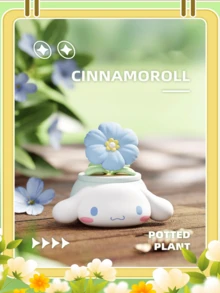 Sanrio Characters Potted Plant Series Decorative Items, Hello Kitty And Friends Plant Pots, Cute Desktop Decorations, Collectible Figurines, My Melody And Kuromi Planters, Small Succulent Containers, Unique Home Decor, Kawaii Office Accessories, Indoor Plant Pots