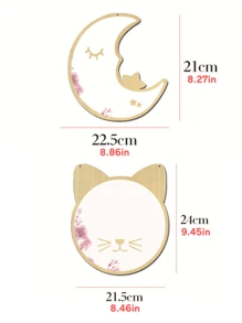 1 件亚克力镜面墙艺术和杨木动物婴儿房装饰：几秒钟内打造时尚儿童房装饰 - 彩色 - 查看 12