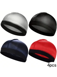 Awegeo Turban pentru bărbați 1/2/4/6/8buc, șapcă ondulată, șapcă sportivă, elastică, elastică, respirabilă, cu bandă de transpirație, pepene verde
