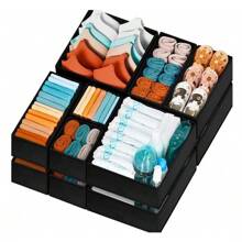 12pcs/6pcs/1pc Baby Room Storage Basket, Foldable Clothes Storage Box, Wardrobe Drawer Type Clothing Storage Box, Underwear Organizer Box For Baby Socks, Bibs, Underwear, Socks, Bras - Multicolor - View 19