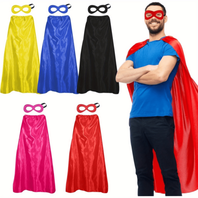 Adult Superhero Cape And Mask Costume Set - Halloween Costume, Adult Cape, Superhero Theme Party Costume, Party Cape, Halloween Party Gift