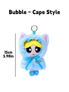 可拆卸斗篷毛绒挂件，蓬松柔软的毛绒娃娃挂件，可爱卡通人物收藏品，适合儿童和动漫迷，完美的包包挂饰或礼物，超级柔软舒适，色彩缤纷，趣味十足的包包配饰，独特的蝴蝶结斗篷设计，是儿童房装饰和日常陪伴的理想之选，适合所有人 - 彩色 - 查看 15