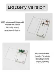 40LED 球形灯串，圣诞 LED 水晶球形仙女灯，遥控器适用于露台庭院门廊花园泳池帐篷海滩卧室婚礼派对装饰，室内外圣诞树装饰冷白暖白，10/20LED - 彩色 - 查看 8