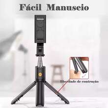 Bluetooth Selfie Stick Tripod Retractable Stick With Remote Control And Light For Cell Phone ZP-20 - màu đen - Xem 3