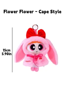 可拆卸斗篷毛绒挂件，蓬松柔软的毛绒娃娃挂件，可爱卡通人物收藏品，适合儿童和动漫迷，完美的包包挂饰或礼物，超级柔软舒适，色彩缤纷，趣味十足的包包配饰，独特的蝴蝶结斗篷设计，是儿童房装饰和日常陪伴的理想之选，适合所有人 - 彩色 - 查看 13