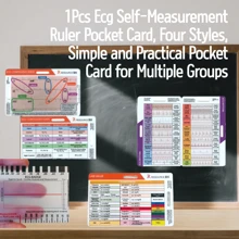 1pc ECG Self-Measurement Ruler Pocket Card, 4 Styles, Simple & Practical Pocket Card For Multiple Groups