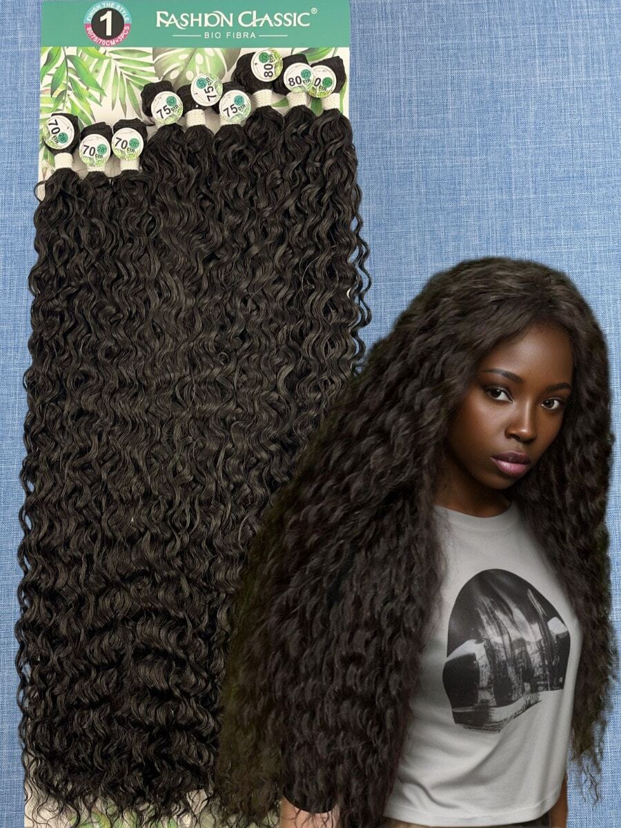 Anjo Plus 80cm Fashion Classic Curly Hair Bio Vegetal - Dark Brown - 查看 1